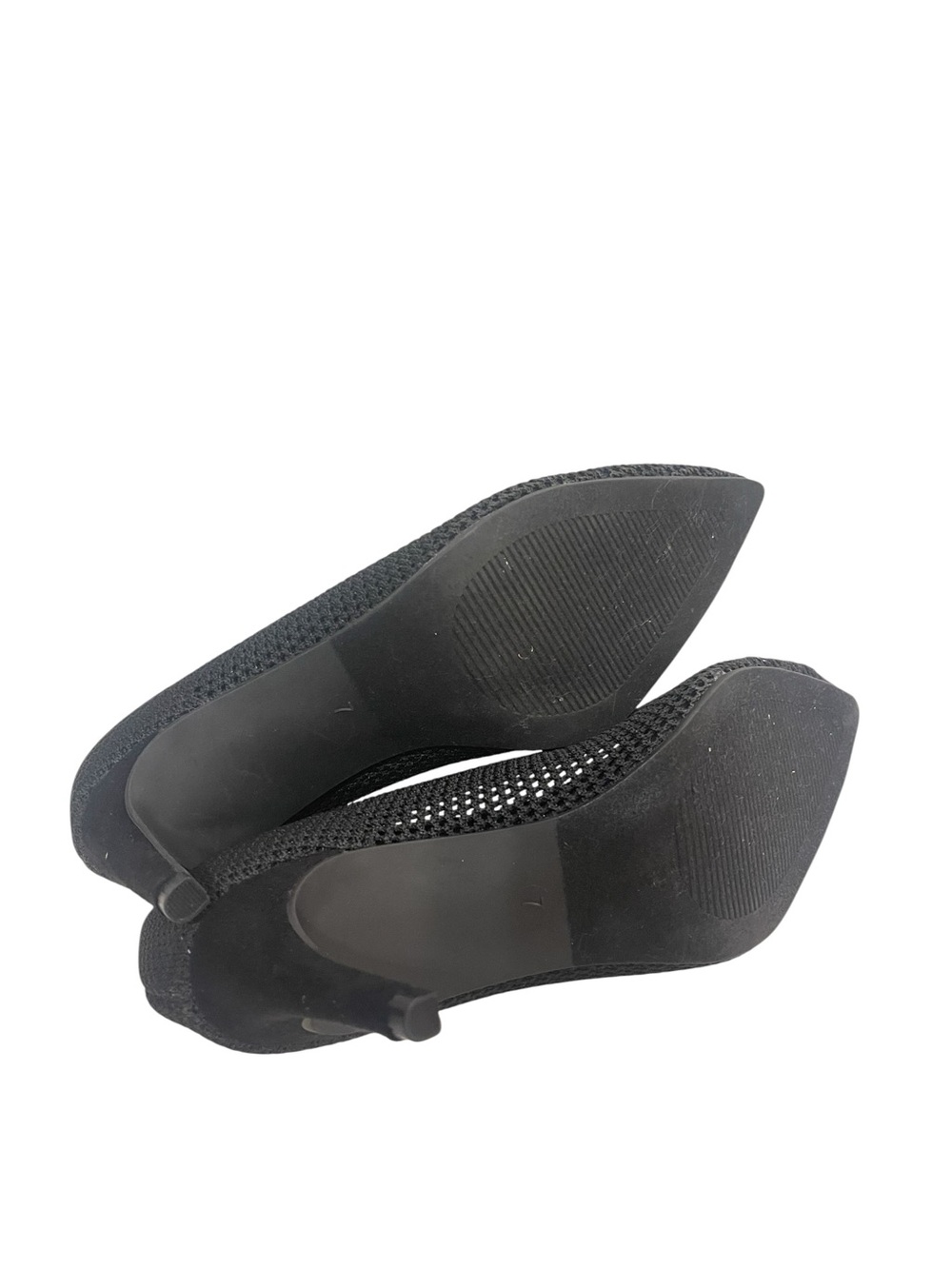 TAHARI Everest Classic Black Pointed Toe Knit Pumps Heels Shoes - Picture 5 of 5